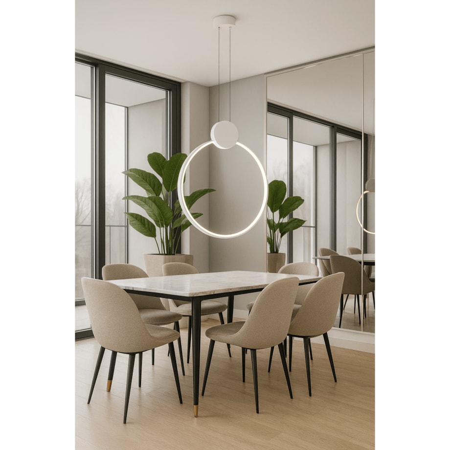 LAMPA WISZĄCA ZAFIRO L BIAŁA