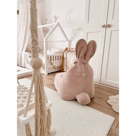 Puf Funny Bunny Sztruksowy - Różowy