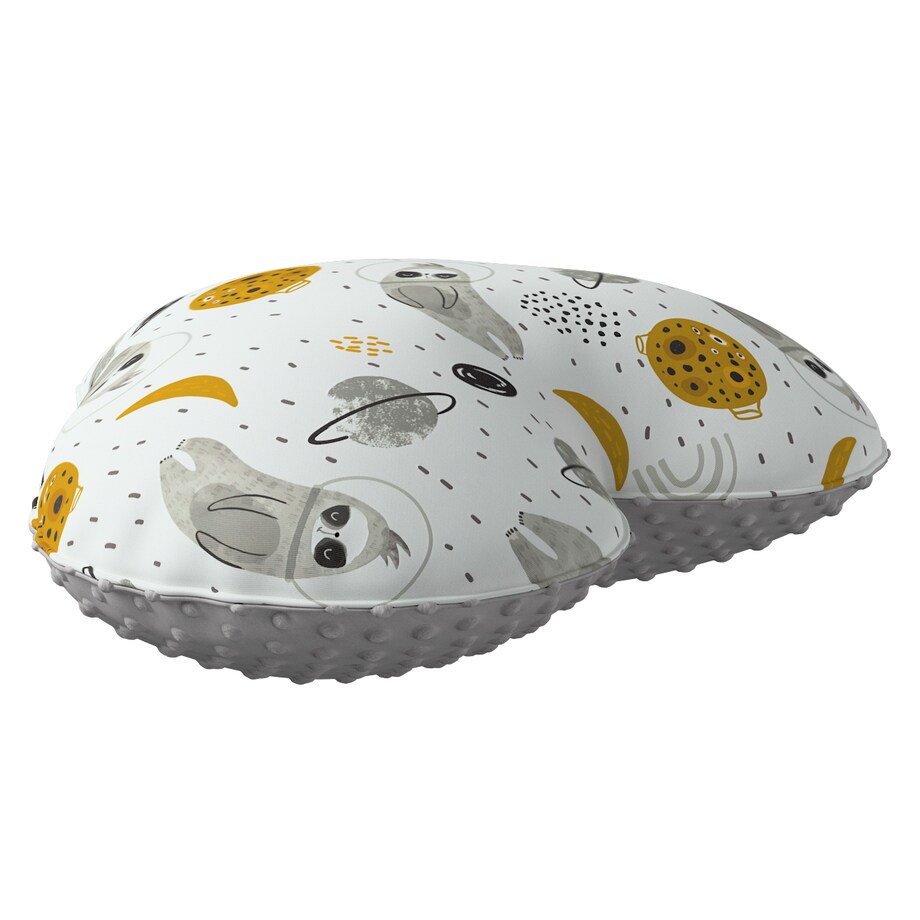 Poduszka Heart of Love z minky, biało-szara, 45x15x45cm, Magic Collection