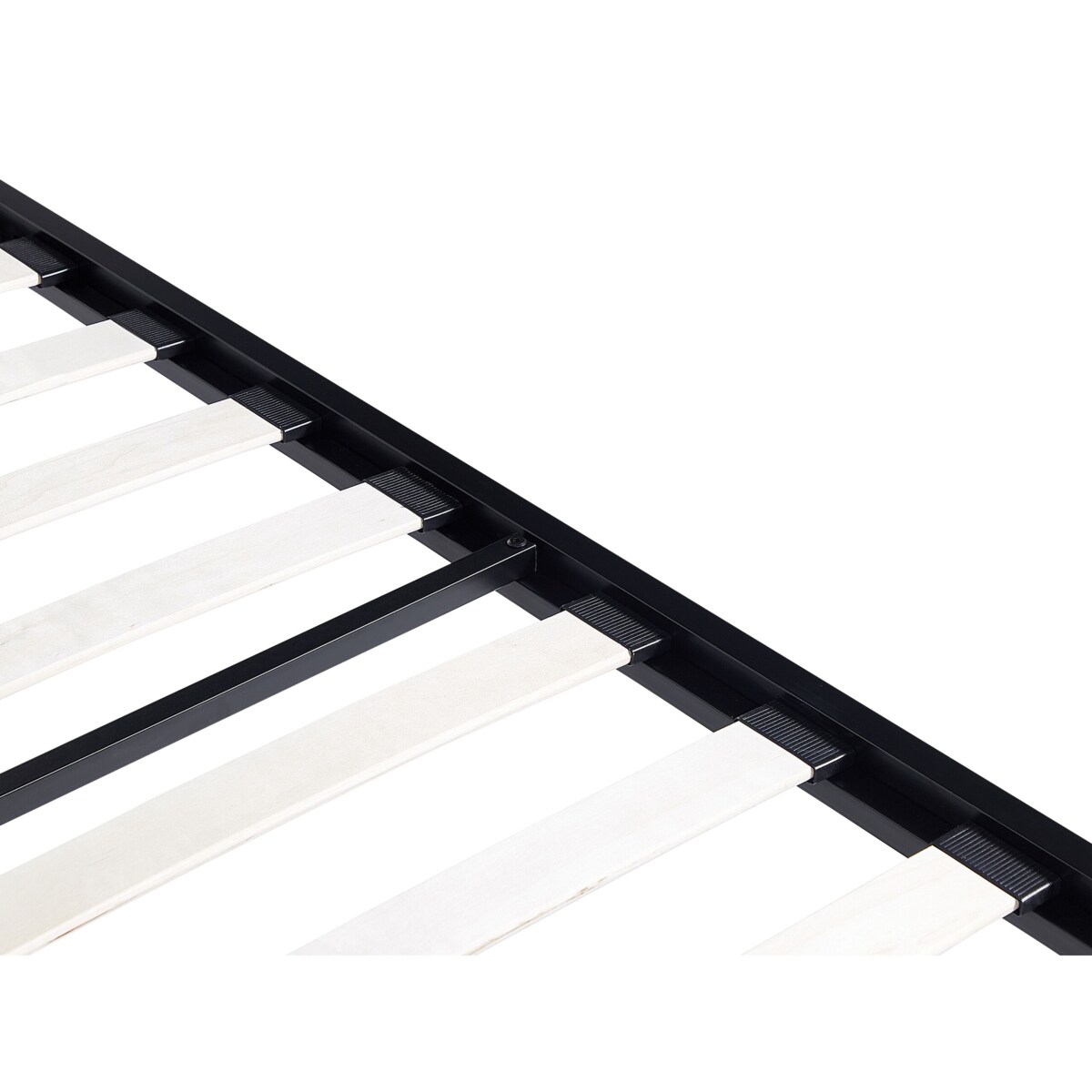 Łóżko metalowe z baldachimem 180 x 200 cm czarne LESTARDS