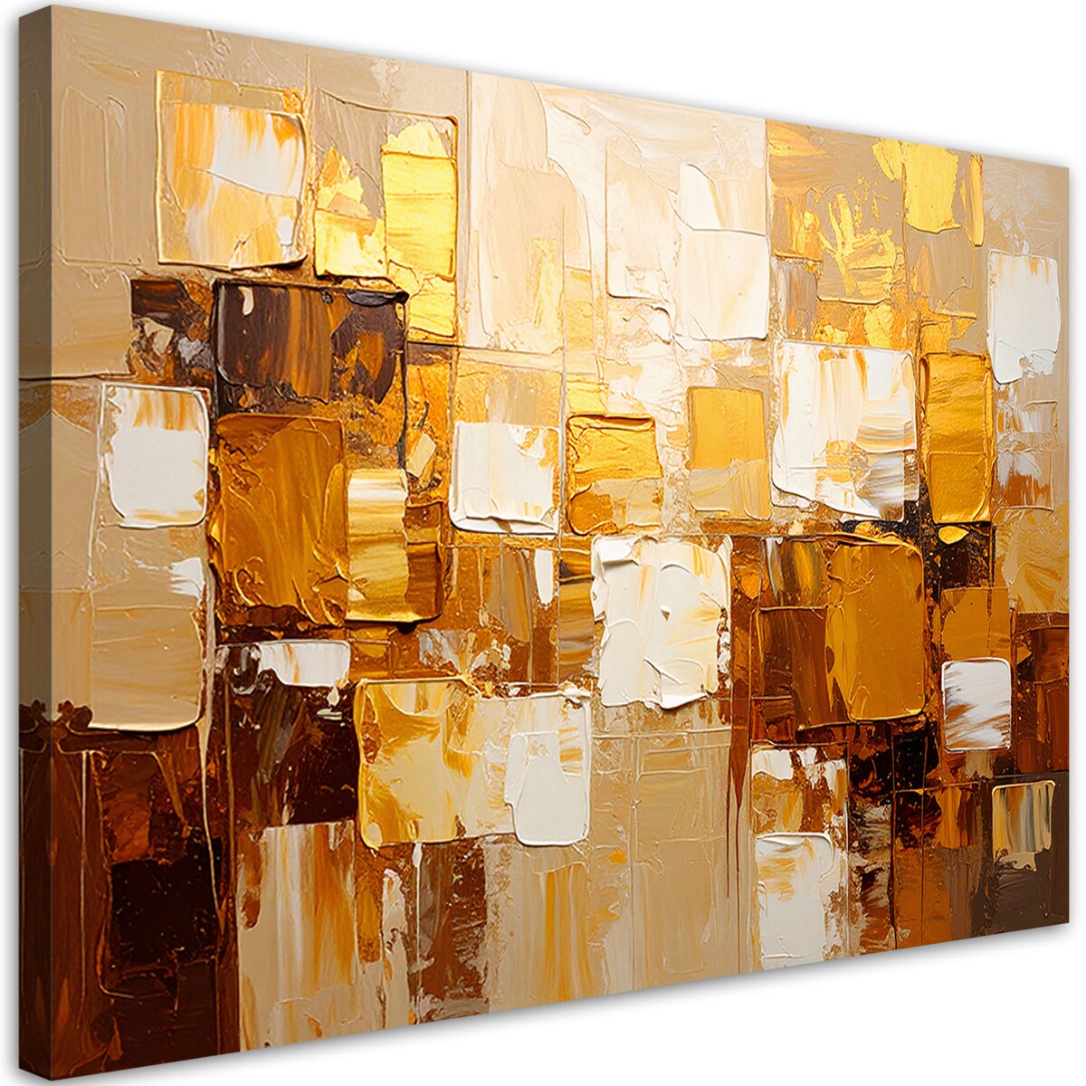 Feeby Obraz nowoczesny do salonu sypialni, Złota Abstrakcja styl glamour 100x70