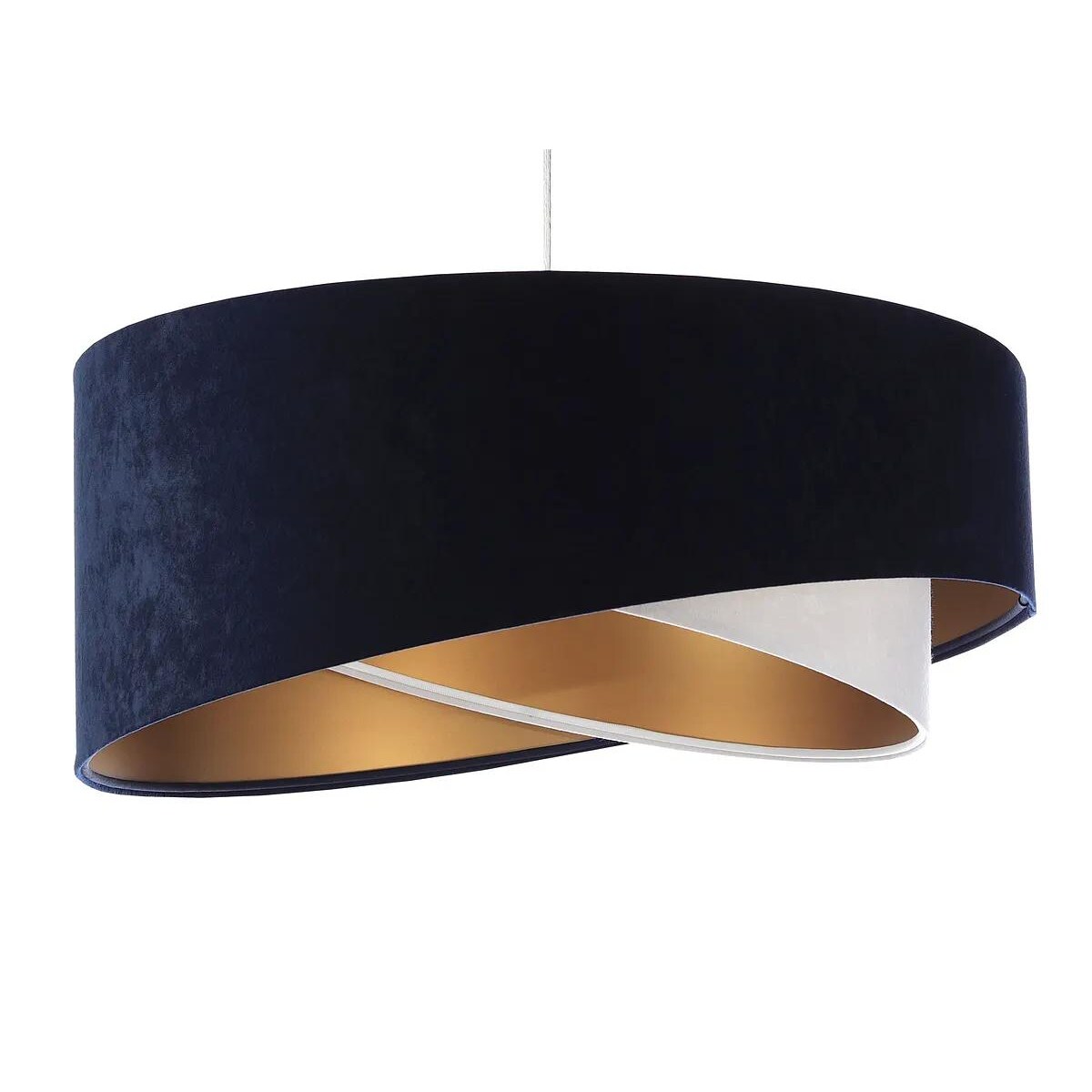 Lampa wisząca THUNDERCLOUD WHITE granatowa/złota