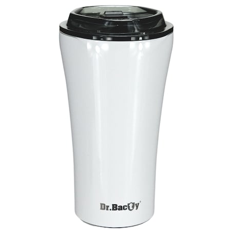 Kubek termiczny na kawę Dr.Bacty Apollo 2.0 - Eliksir cierpliwości - 360 ml - Glossy White