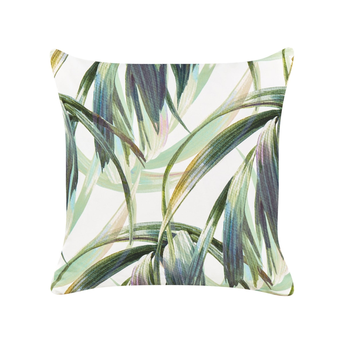 2 poduszki ogrodowe wzór w liście 45 x 45 cm zielone z białym CALDERINA