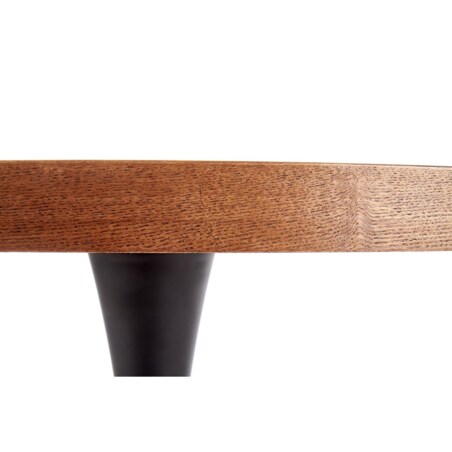 STÓŁ OKRĄGŁY Carmelia dla 4 osób 100 cm ORZECH | CZARNY