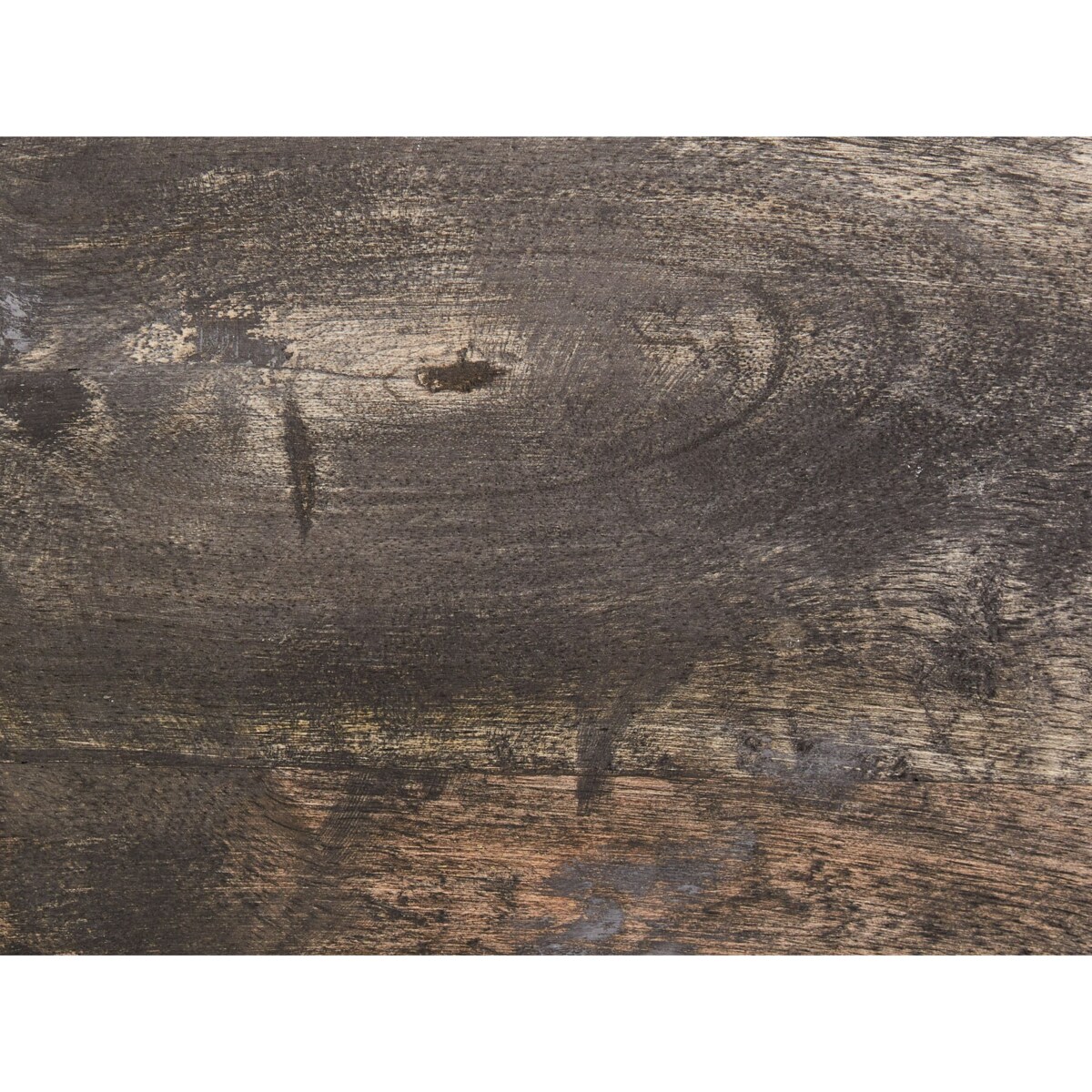 Zestaw 2 stolików pomocniczych z drewna mango ciemne MARNOO