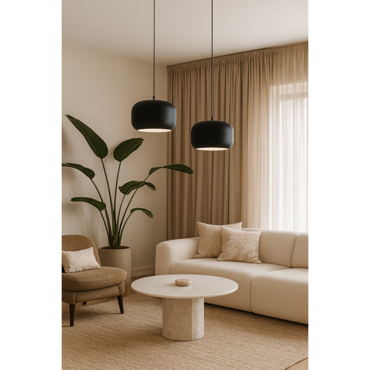 LAMPA WISZĄCA ALUMINIOWA ORIONIS L CZARNA