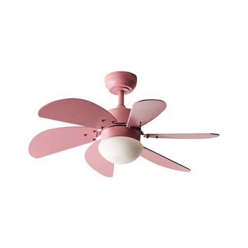 Wentylator sufitowy z lampą LOGAR Z pilotem Różowy