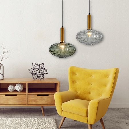 Lampa Sufitowa Wisząca Szklana Przezroczysta