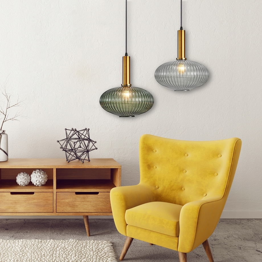 Lampa Sufitowa Wisząca Szklana Przezroczysta