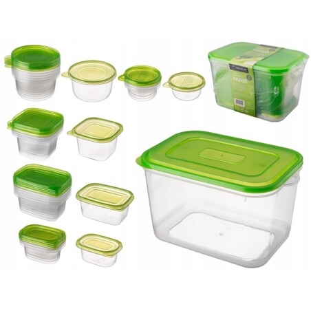 ZESTAW POJEMNIKI NA JEDZENIE ŻYWNOŚĆ przechowywanie do lodówki box 21szt