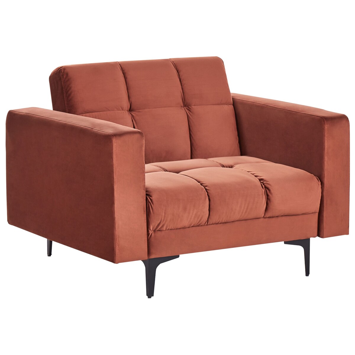 Zestaw wypoczynkowy 5-osobowy welurowy czerwony ALNES