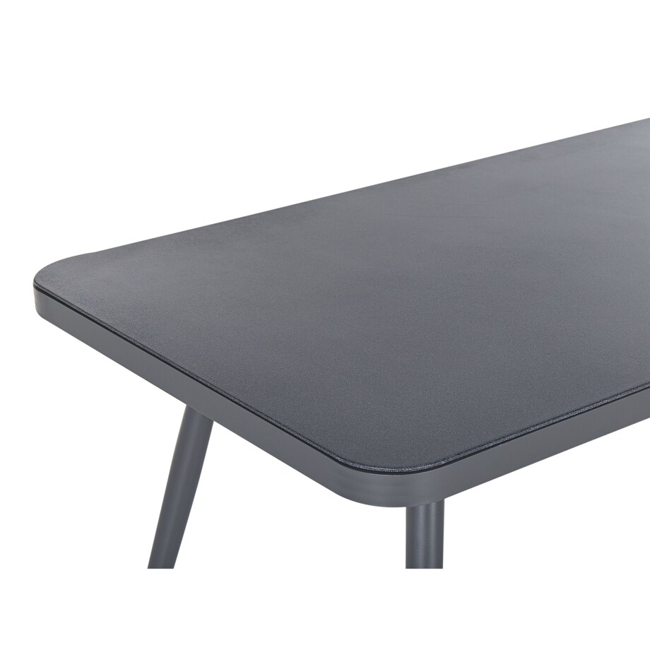 Stół ogrodowy metalowy 140 x 80 cm szary LIPARI