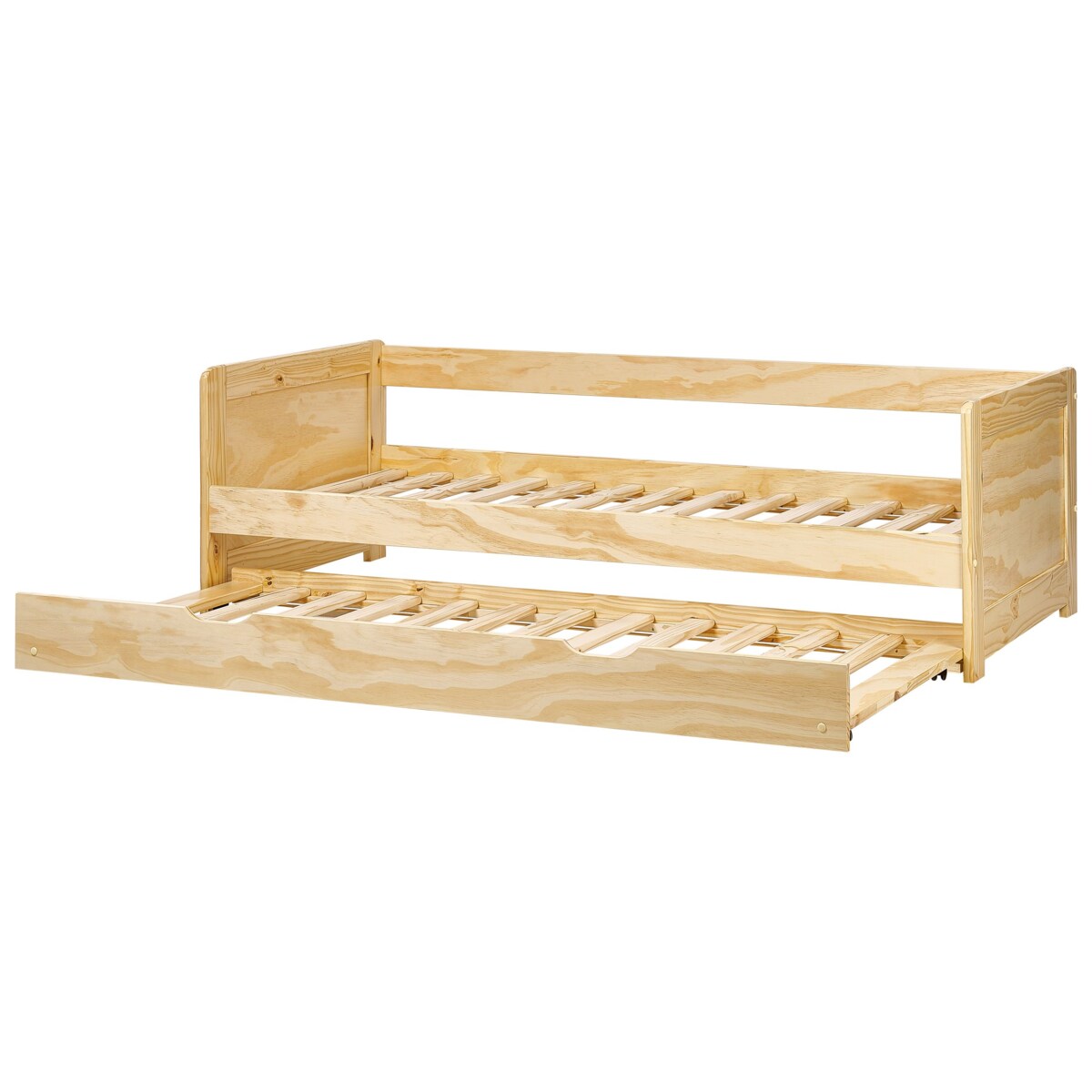 Łóżko wysuwane drewniane 90 x 200 cm jasne GRAVELINES