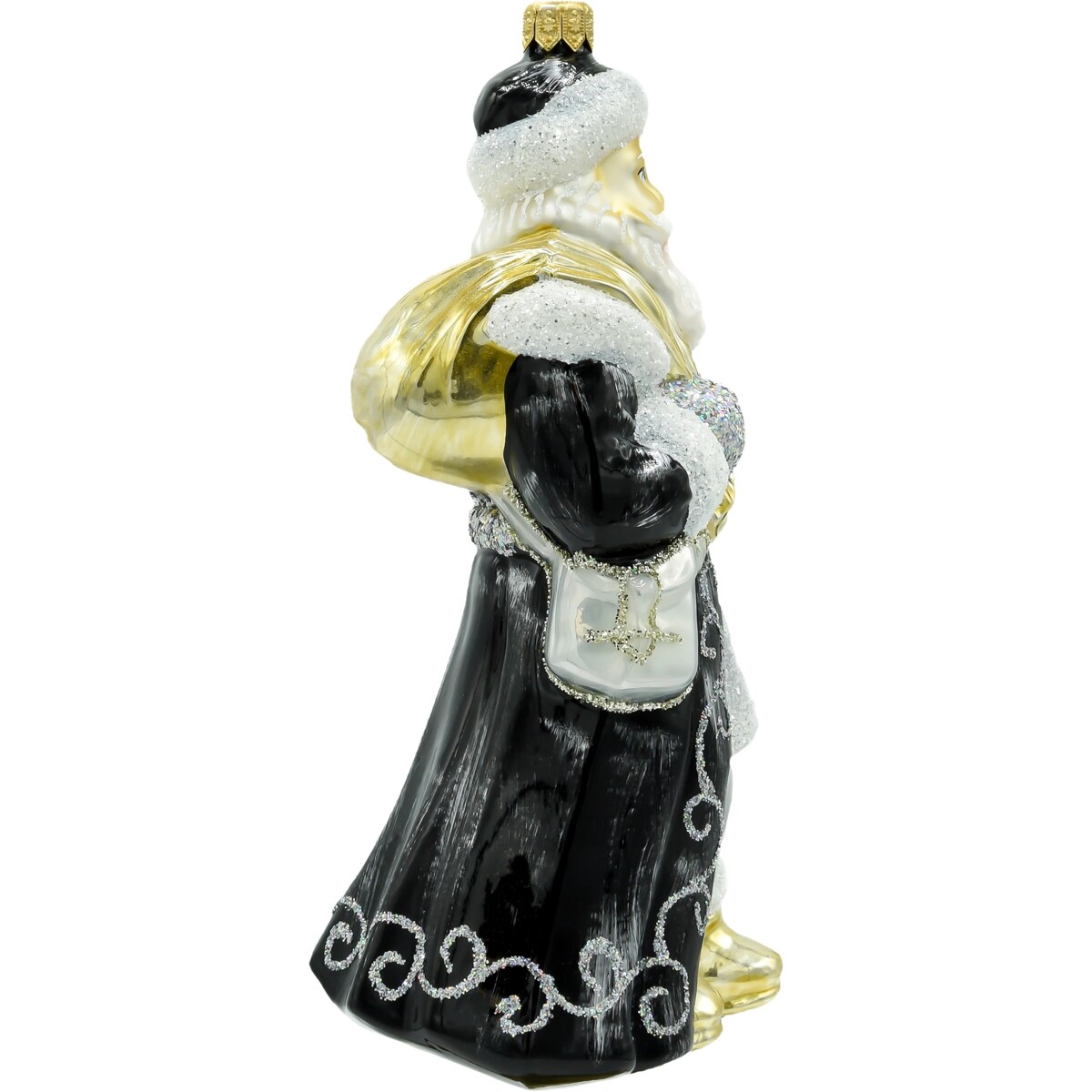 Bombka choinkowa - Święty Mikołaj w czarnej szacie