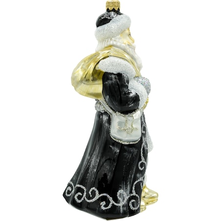 Bombka choinkowa - Święty Mikołaj w czarnej szacie