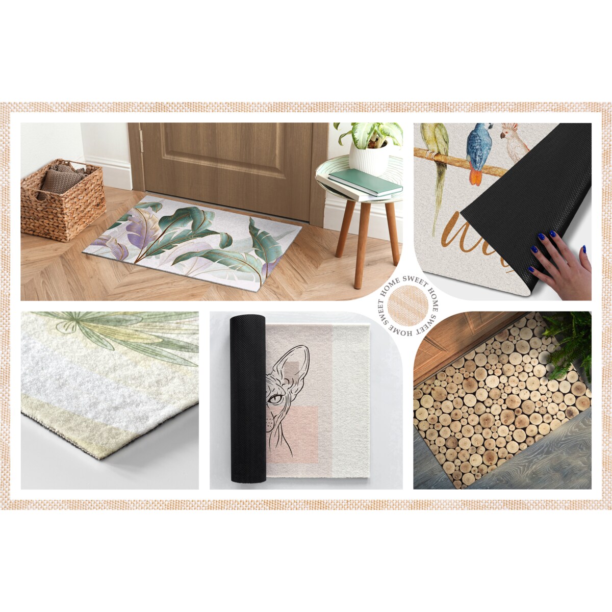 Wycieraczka do wnętrz Geometryczna Abstrakcja 90x60 cm