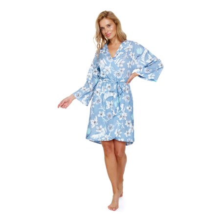 Doctor Nap Niebieski szlafrok damski - L