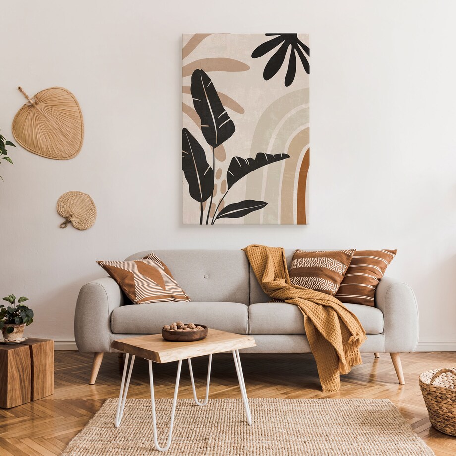 Obraz Egzotyczne Liście Palmowe Boho 3D 30x40cm