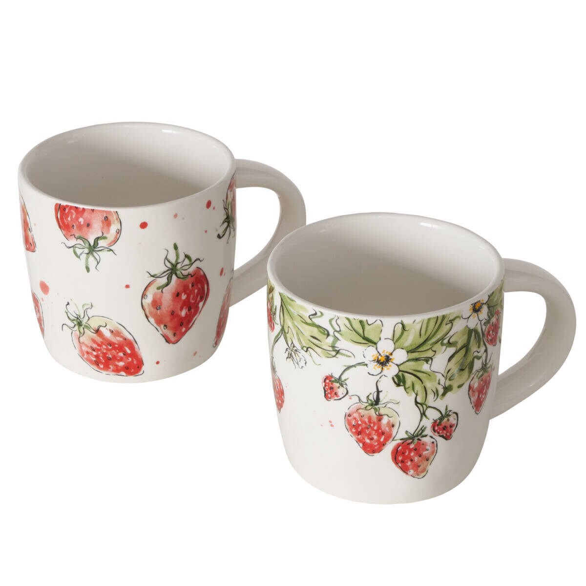 Kubek ceramiczny w truskawki STRAWBERRY, 450 ml