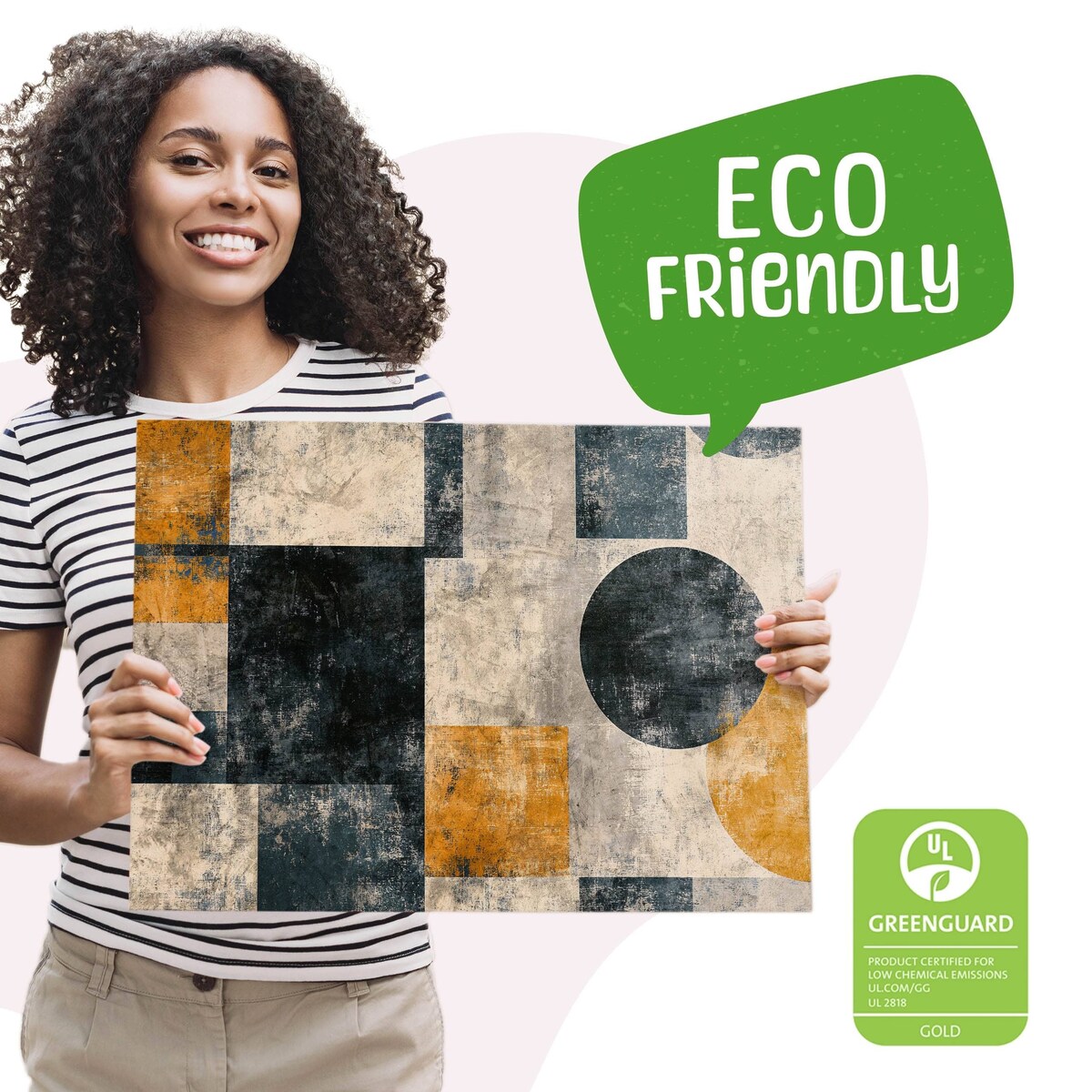 Obraz Na Płótnie Do Salonu Wzory Geometryczne Abstrakcja Mural 70x50cm