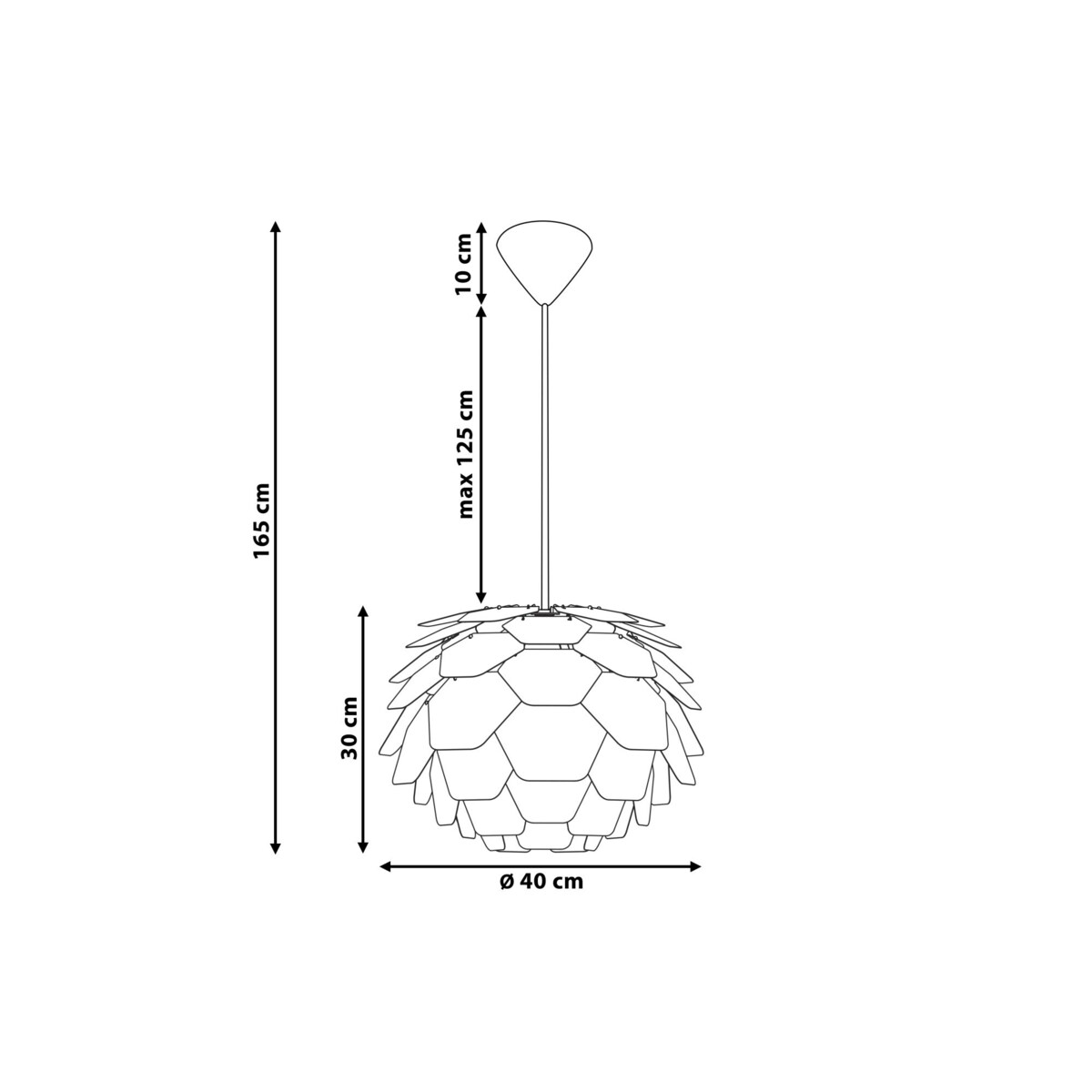 Lampa wisząca szara SEGRE
