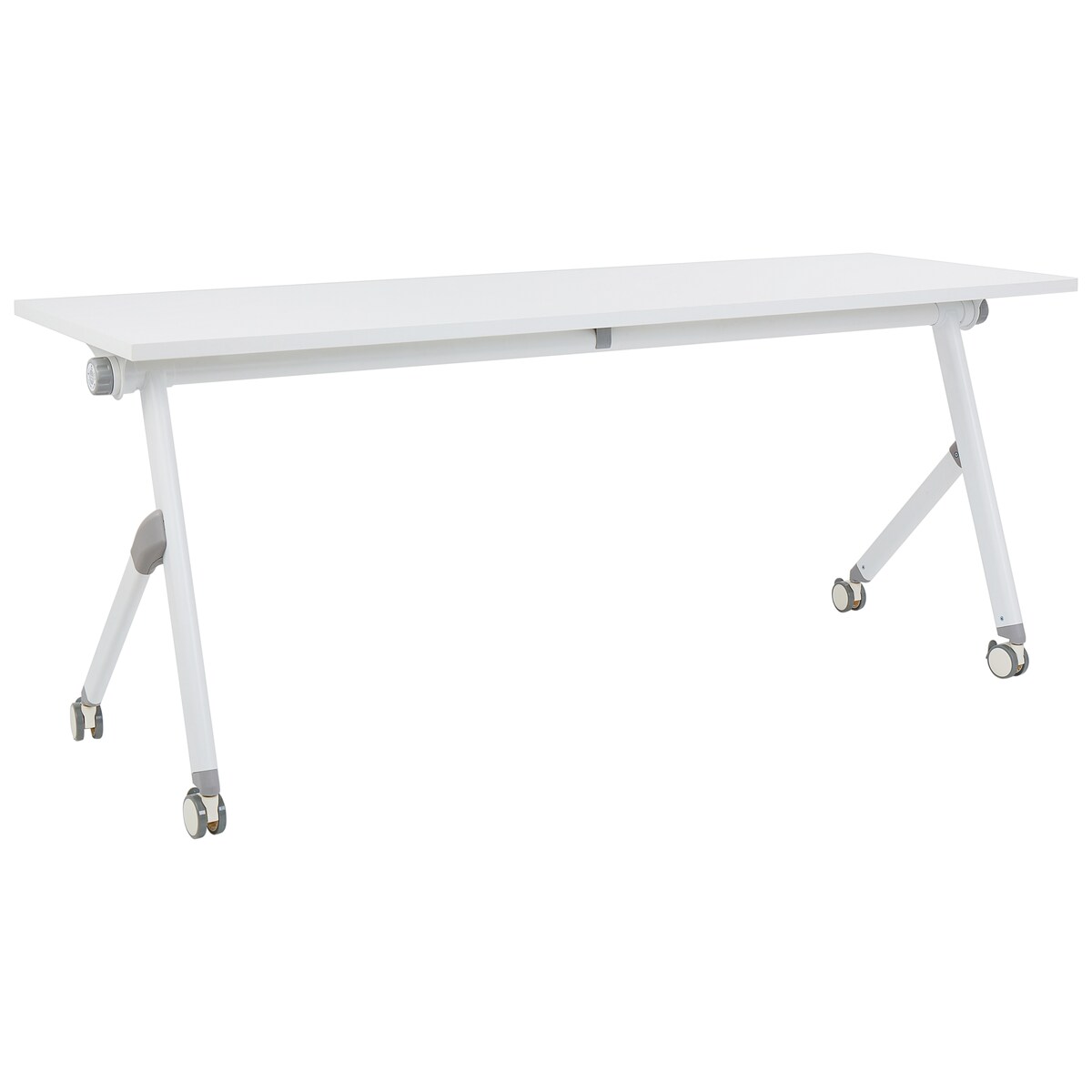 Składane biurko BENDI Biały 180 cm 60 cm z kółkami