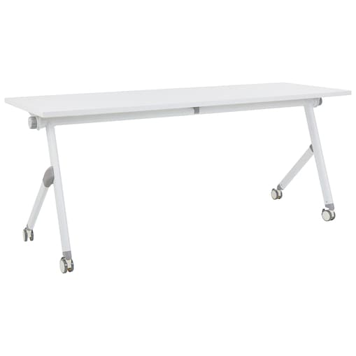 Składane biurko BENDI Biały 180 cm 60 cm z kółkami