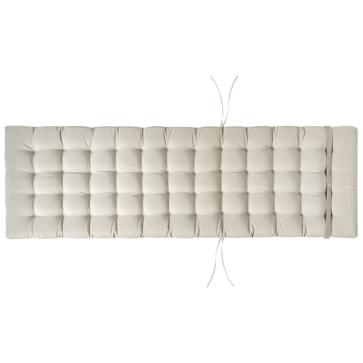 Leżak ogrodowy z poduszką CESANA PREMIUM Drewno akacjowe Beżowoszary