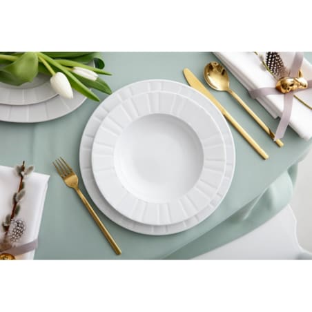 Zestaw talerzy dla 6 osób 18 el. Oktawa Biała 0001