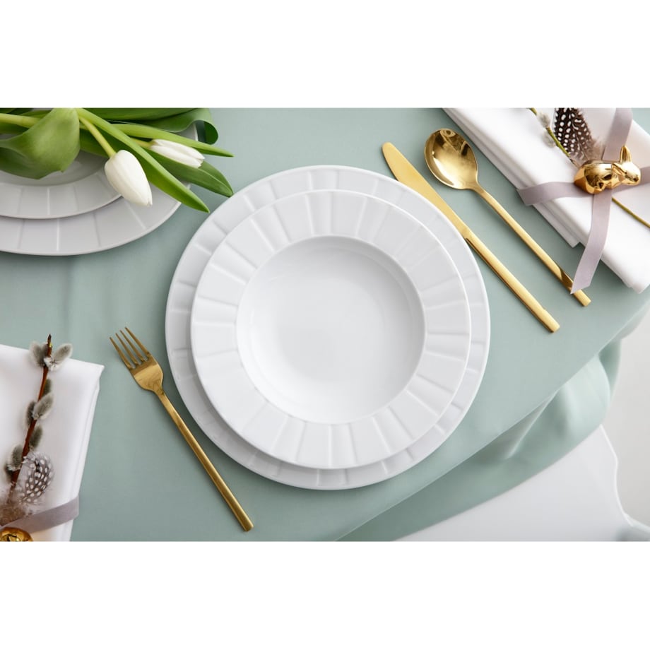 Zestaw talerzy dla 6 osób 18 el. Oktawa Biała 0001