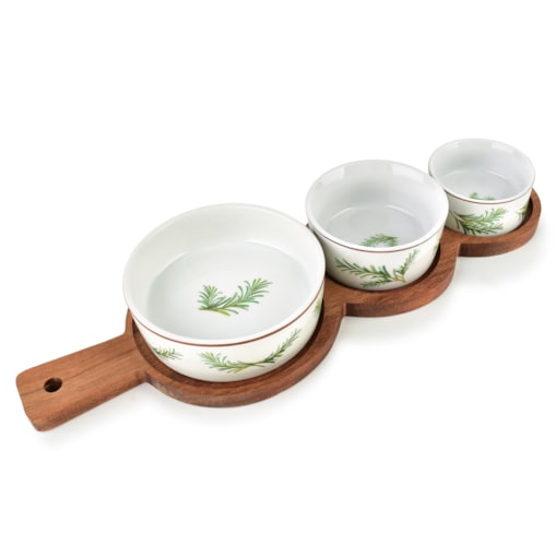 Deska do serwowania z 3 miskami Modern Kitchen
