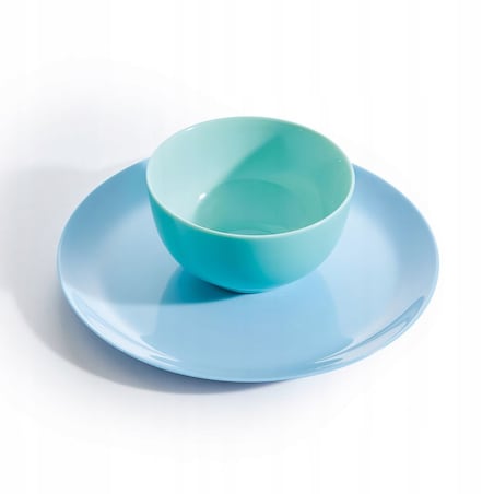 TALERZE OBIADOWE PŁYTKI duży na danie 6 x 25 cm LUMINARC diwali niebieski