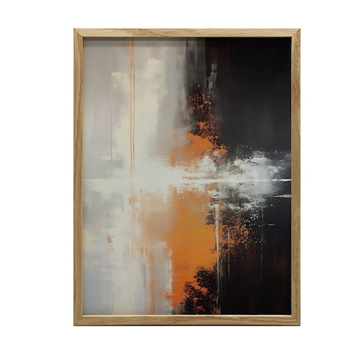 Splątane barwy, 50x70 cm, rama drewniana jasny dąb, papier matowy 230 gsm