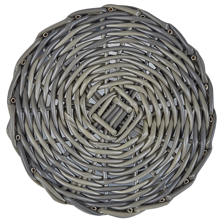 Zestaw 3 koszy na kwiaty NIKITI 29/35/40 cm Beżowoszary Technorattan