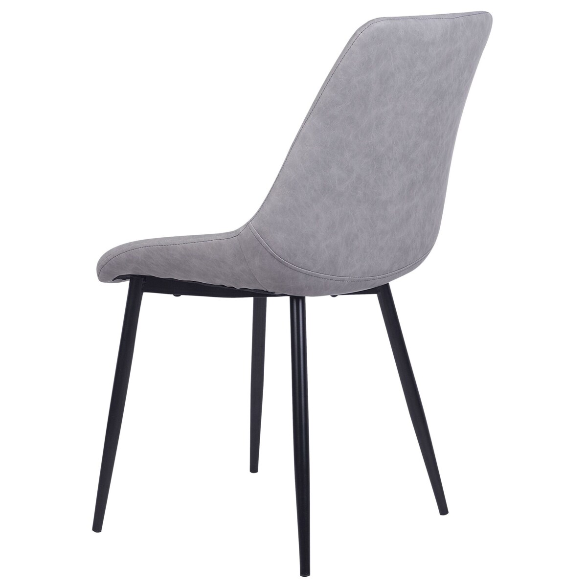 Zestaw 2 krzeseł do jadalni ekoskóra szary MARIBEL