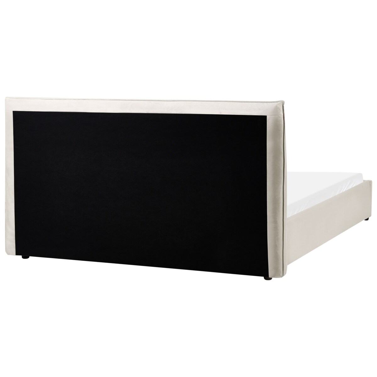 Łóżko wodne Welur LAVAUR 160 x 200 cm Beżowoszary