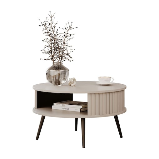 Stolik kawowy okrągły IVY beż