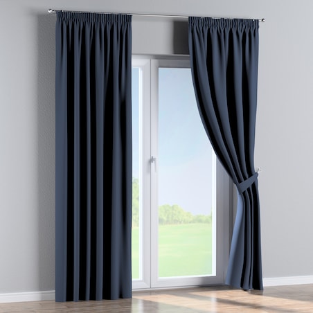 Zasłona na taśmie marszczącej 1 szt. 130x260 granatowy