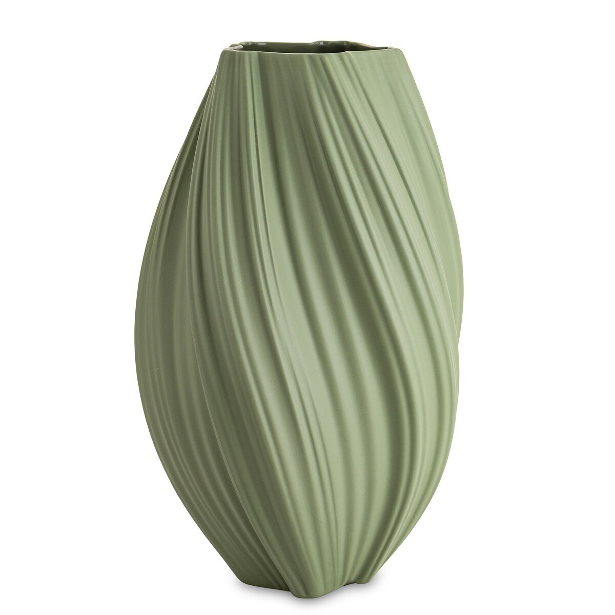 Wazon porcelanowy 34x18x18 cm MARIKO zielony