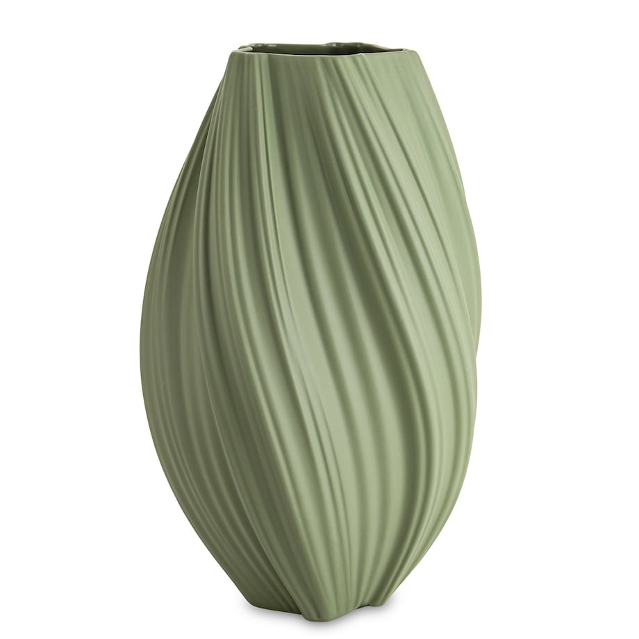 Wazon porcelanowy 34x18x18 cm MARIKO zielony