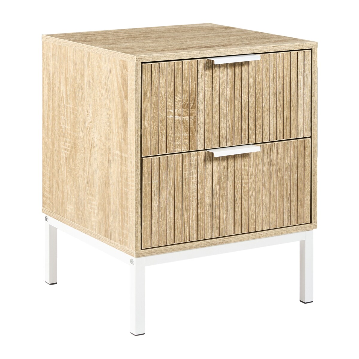 Szafka nocna 2 szuflady ROYALLA Jasnobrązowy