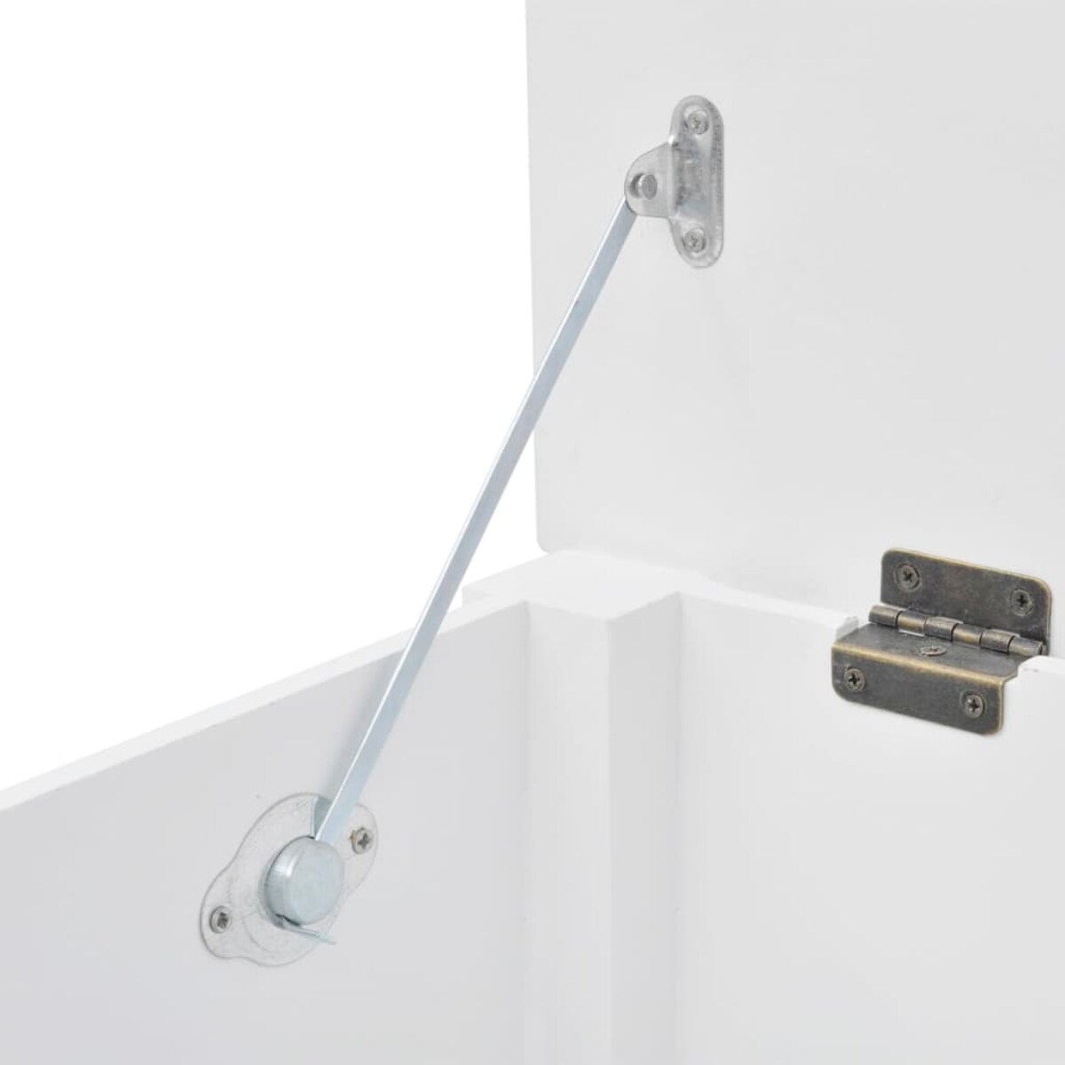 vidaXL Ławka w stylu barokowym biała z MDF