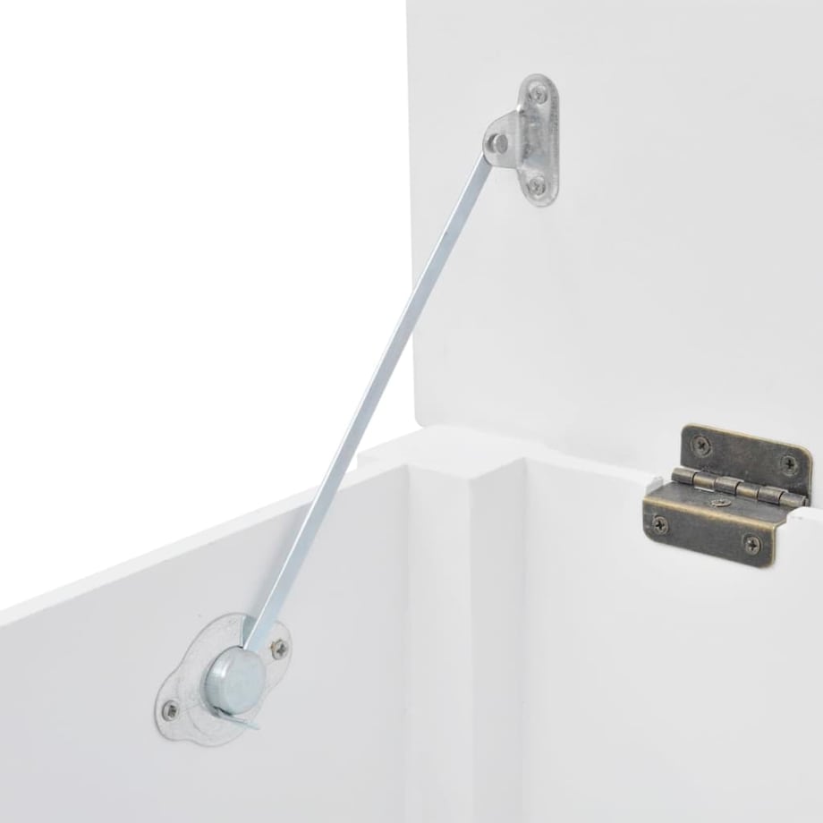 vidaXL Ławka w stylu barokowym biała z MDF