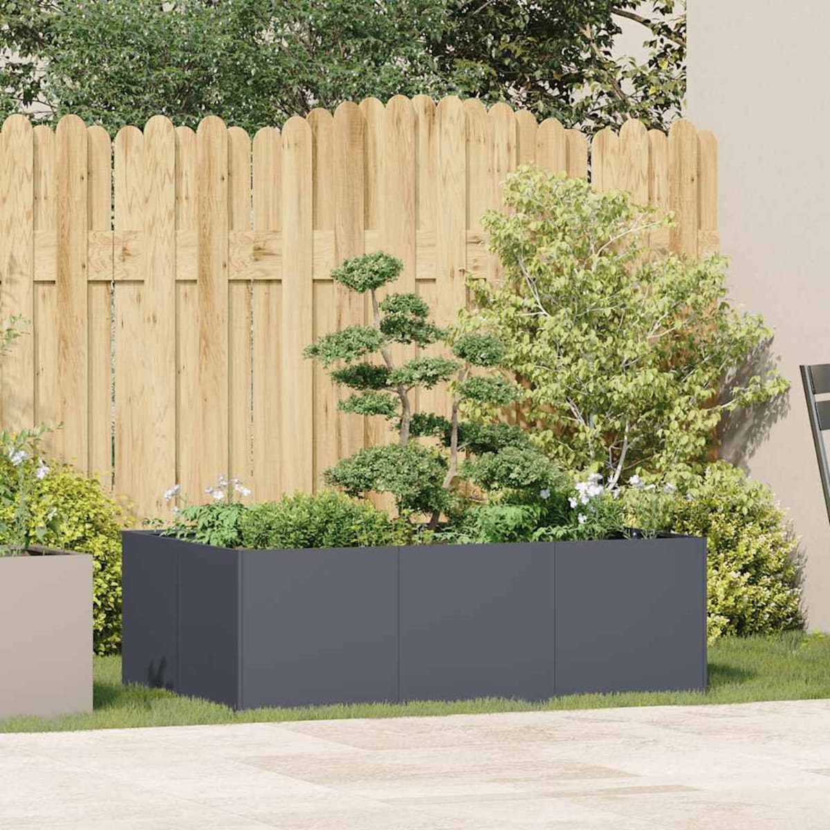 vidaXL Doniczka Antracyt 120x80x40 cm Stal