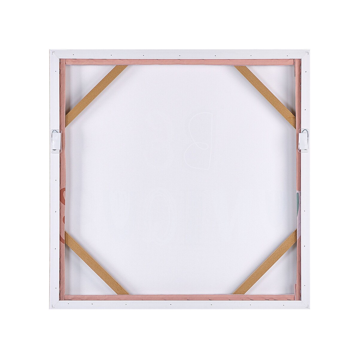 Obraz na płótnie w ramie napis 63 x 63 cm różowy TAURISANO