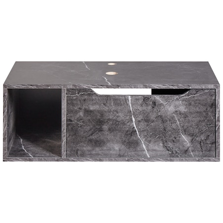 Szafka łazienkowa wisząca pod umywalkę CASCAVEL 80 cm Czarny marmur