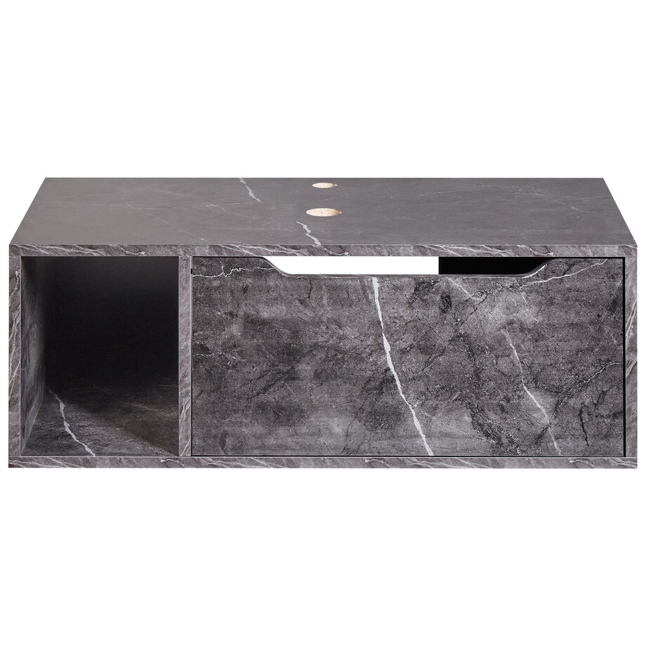 Szafka łazienkowa wisząca pod umywalkę CASCAVEL 80 cm Czarny marmur