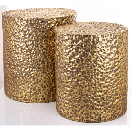 Stolik kawowy 2 szt. okrągły 50x43x43 i 55x50x50 cm TOLA