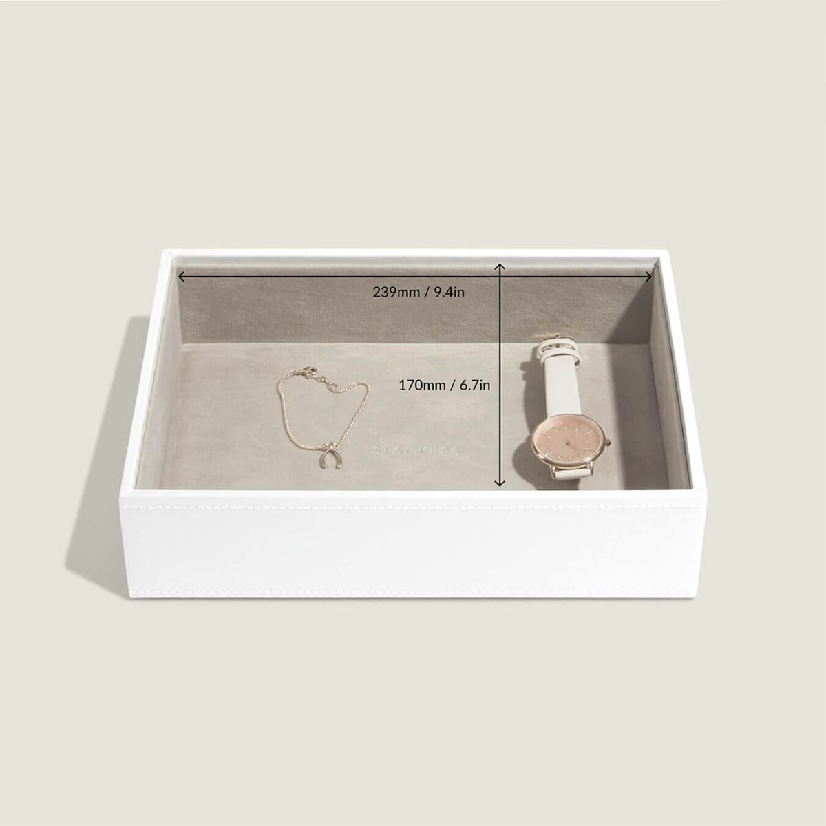 Szkatułka na biżuterię Stackers open classic biała